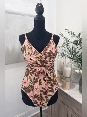 NWT Aerie Wrap One Piece Swimsuit in Iced Apricot